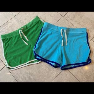 2 Pair Land’s End Girl’s Terry Cloth shorts